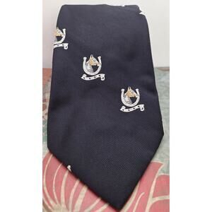 Andhurst Tie Black Equestrian Horse Head Horse Shoe Racing Derby Show Horse